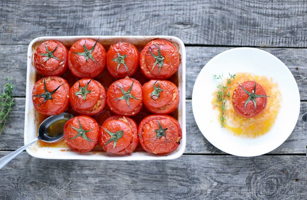 Fırında Domates Dolması