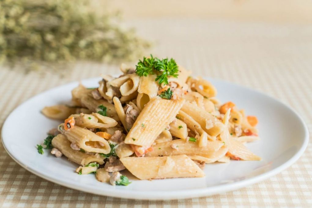 Kremalı Mantarlı Penne Makarna